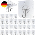 30 Stück Haken Selbstklebend, Klebehaken Extra Stark Transparent, Klebe Haken Oh