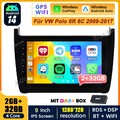 DAB+ 2+32G Android 14 Autoradio GPS Navi DSP RDS SWC für VW Polo 6R 6C 2009-2018