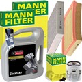 MANN INSPEKTIONSPAKET passend für 1.8-2.0i FORD FOCUS II+ORIGINAL 5W-30 MOTORÖL