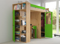 Hochbett mit Schreibtisch und begehbaren Kleiderschrank Jugendbett Kinder Bett