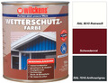 Wilckens Wetterschutzfarbe Holzfarbe Zinkfarbe - weiß / anthrazit / schwedenrot