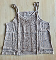 Beiges Top aus Indien, 100% Viscose, neuwertig, schöne Verzierungen