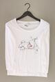 ✨ Esprit Printshirt Shirt für Damen Gr. 32, XS Langarm weiß aus Baumwolle ✨