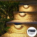 2/4X LED Solarleuchten Zaunleuchte Wandlampen Gartenleuchte Außen Treppen Lampe