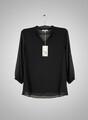 Bluse/Tunika Hemd Damen schwarz Gr.L langarm NEU #7