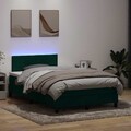 Boxspringbett Matratze LED Bett Bettgestell Polsterbett Lattenrost Samt vidaXL