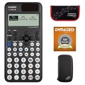 Casio FX-810 DE CW mit CalcCase-Schutztasche, Zirkelset rot und Garantie
