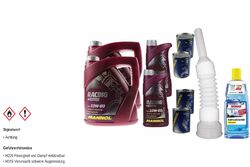 10L MANNOL Motoröl SAE 10W-60 RACING+ESTER inkl. Additiv Auslaufschlauch