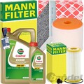 MANN INSPEKTIONSPAKET+CASTROL 5W-30 MOTORÖL passend für AUDI A6 C8 A7 30-40 TDI