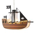 Litecraft Glow Piratenschiff Deckenanhänger Kinderbeleuchtung - braun, schwarz   