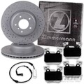 Zimmermann BREMSSCHEIBEN 324mm+BELÄGE HINTEN passend für BMW 1er E82 E88 Cabrio