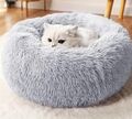 Katze Haustier beruhigendes Bett bequem flauschig weiche Hundebetten rund weich Plüschtier