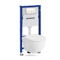 GEBERIT Duofix Basic Vorwandelement + Wand WC Sinto Weiß + Knopf Delta 25 Weiß