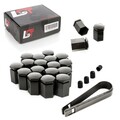 20x Radschraubenkappen Abdeckkappen Radmuttern lang 17 mm schwarz für OPEL