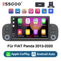DAB+ Carplay Android 14 Autoradio Für Fiat Panda 2013-2020 GPS Navi WIFI 2+64GB