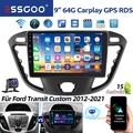 Für Ford Transit Custom 2012-23 64G Carplay Android 15 Autoradio GPS Navi AI KAM
