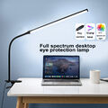 LED Tischlampe Dimmbar Schreibtischlampe USB Leselampe Büroleuchte mit Klemmbar