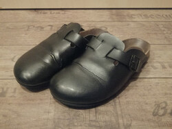 City Walk Leder Hausschuhe ~ schwarz ~ Größe 37