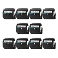 10x Schriftband kompatibel mit Brother P-Touch M221 M-K221 9mm schwarz auf weiß