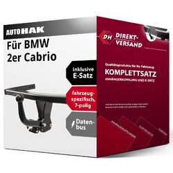 Für 2er Cabrio Typ F23 (Auto Hak) Anhängerkupplung starr + E-Satz 7pol AHK & ESJetzt 10% sparen mit dem Code: PARTS2025