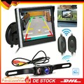Auto Rückfahrkamera mit 5" LCD Monitor LKW Bus Funk Kabellos Rückseiten Kamera.*