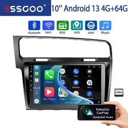 10" Autoradio Für VW Golf 7 VII MK7 2013-2017 Android 13 Carplay GPS Navi RDS FM