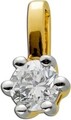 Diamant Anhänger Gelbgold 585 14 Karat Solitär Brillant 0.30ct