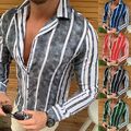 Herren Shirt Tops Herbst Frühling Band Knopfleiste Freizeitkragen bequem täglich