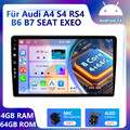 Für Audi A4 S4 RS4 B6 B7 SEAT EXEO Android 14 Autoradio Car Play Navi DSP 4+64GB