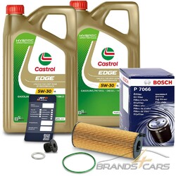 BOSCH ÖLFILTER+10L CASTROL EDGE 5W-30 LL FÜR AUDI A6 4F C6 2.7 3.0 TDI 08-# # # INKL. ÖLABLASS-SCHRAUBE MIT DICHTRING # # #