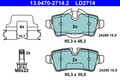 Bremsbelagsatz Scheibenbremse ATE Ceramic 13.0470-2714.2 für MINI R56 R59 R57