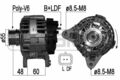 ERA Lichtmaschine Generator 95A 14V für Dacia Duster 1.6 16V 1.4 210856A