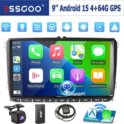 Für VW GOLF 5 6 Tiguan Touran DAB+ 4+64G Android15 Autoradio CahtGPT Carplay KAM