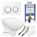 Geberit Vorwandelement Omega 82 oder 98 cm Design WC Drückerplatte WC Sitz Set