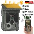Solar 4K WLAN 46MP Bluetooth Jagdkamera Wildkamera Fotofalle Nachtsicht Cam APP