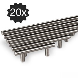 20x Stangengriff Möbelgriff Edelstahl Relinggriff BA 64-320mm G17 Schrank SOTECH