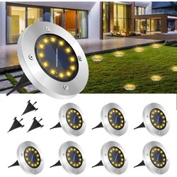 Garten Solarleuchten Außen 8 Stück 12 LEDs   Beleuchtung