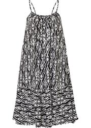 Kurzes Webkleid Gr. 36 Schwarz Weiß Sommerkleid Freizeit-Kleid ohne Ärmel Neu*