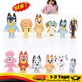 12er Bluey Family Bingo Dog Dad Mom Action Figures Familie und Freunde Set NEU