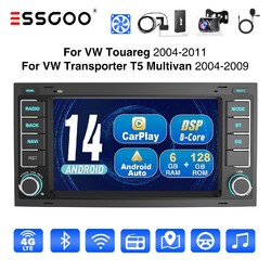 Für VW Touareg T5 Multivan 6+128G Carplay DAB+ Autoradio Android 14 GPS Kam MIK