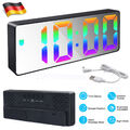 LED Wecker Digital Alarm Wecker Funk Temperatur Schlummerfunktion Tischuhr USB