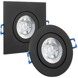 IP44 LED Spots flach 230V Einbaustrahler Einbauspots Bad 5W nd SET Mare