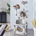  Kratzbaum XXL Kletterbaum für Katzen mit 2 Katzenhäusern Katzenmöbel Stabil