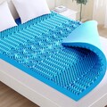 LUXUS 7 ZONEN KÜHLGEL MEMORY FOAM MATRATZENAUFLAGE DRUCKLINDERUNG BEI RÜCKENSCHMERZEN