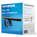 Auto Hak Anhängerkupplung abnehmbar für DS DS 4 Fließheck Typ NX AHK