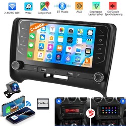 DAB+ 2+64G BT Carplay Für Audi TT 8J 2006-2014 Android 14 Autoradio GPS NAVI KAM