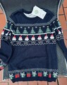 Weihnachtspullover Kinder Pullover Gr 128 Baumwolle Jungen und Mädchen