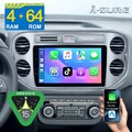 Apple Carplay 4+64G Android 15 Autoradio DSP GPS Navi für VW Tiguan 5N Golf Plus