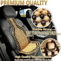 Zone Tech Wood Bead Car Seat Cushion for Comfortable and Natural Driving