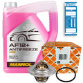 NRF Thermostat Kühlmittel 725284 + 5L Mannol AG12 Frostschutz Rot